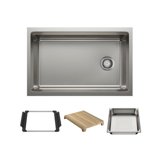 BLANCO INTEOS 30" Single Bowl Undermount Stainless Steel Workstation Kitchen Sink