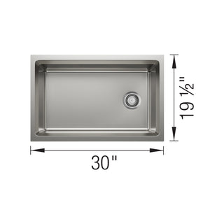 BLANCO INTEOS 30" Single Bowl Undermount Stainless Steel Workstation Kitchen Sink