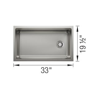 BLANCO INTEOS 33" Single Bowl Undermount Stainless Steel Workstation Kitchen Sink