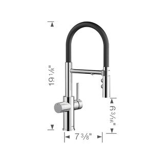 Catris Flexo Filter-Ready Semi-Pro Pulldown Dual Spray Kitchen Faucet - 1.5 GPM