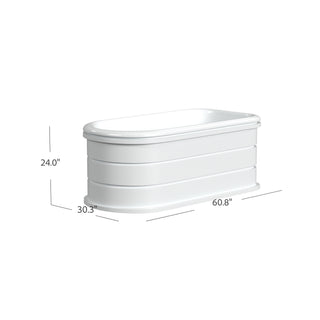 Winston 61" x 31" Cast Iron Freestanding Bathtub - End Drain