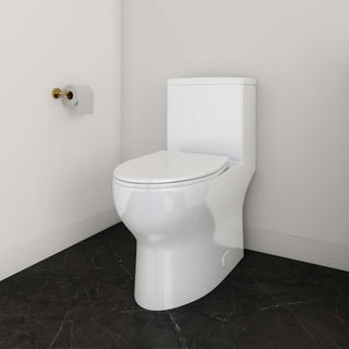 Eglinton 1PC 4.8Lpf Lined Chair Height Elongated Toilet with Seat