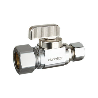 5/8" OD Comp x 3/8" OD Comp Supply Stop - Straight - Plated