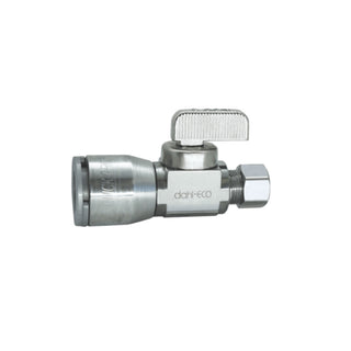 1/2" Quick-Grip x 3/8" OD Comp. Straight Supply Stop