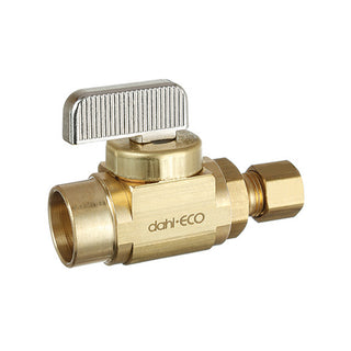 1/2" Female Solder x 1/4" OD Comp. Straight Supply Stop - Rough Brass
