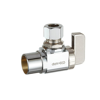 1/2" Female Solder x 3/8" OD Comp. Angle Supply Stop - Plated