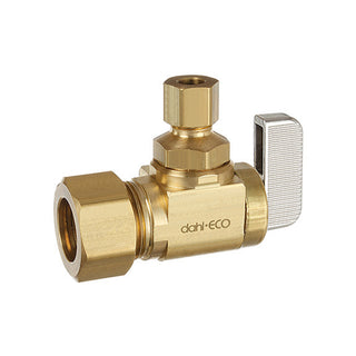 5/8" OD Comp x 1/4" OD Comp Supply Stop - Angle - Rough Brass