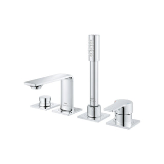Allure 4-Hole Single Handle Deck Mount Roman Tub Faucet with Hand Shower
