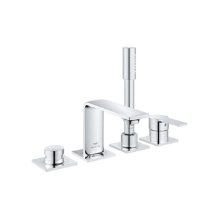 Allure 4-Hole Single Handle Deck Mount Roman Tub Faucet with Hand Shower