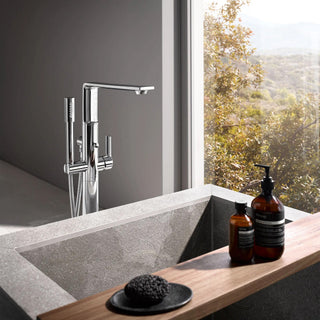 Allure Single Handle Freestanding Tub Filler with Handshower