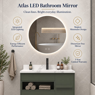 ICO IA1024 Atlas 24" LED Bathroom Mirror