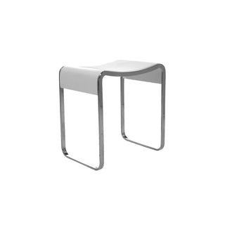 ICO Volkano V9613 Acrylic Shower Stool with Chrome Legs