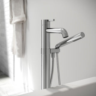 Basico Floormount Tub Filler with Handshower - 6.75gpm