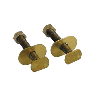 Brass Closet Bolts with Oval Washers - 2 Pack