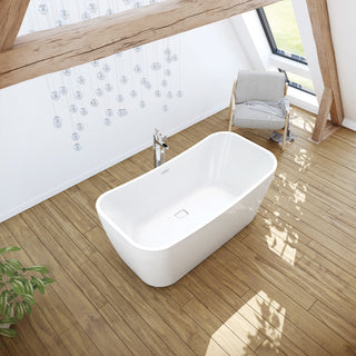 MAAX 106388 Villi 65" x 32" High-Gloss Acrylic Freestanding Bathtub