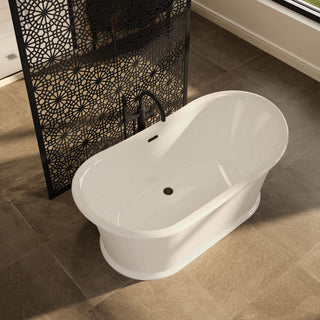 Elina 66" x 34" Acrylic Freestanding Bathtub with Center Drain