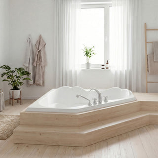 Ariane 60" x 60" Acrylic Corner Bathtub - Center Drain
