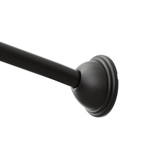 Curved Adjustable Shower Rod with Round Flanges