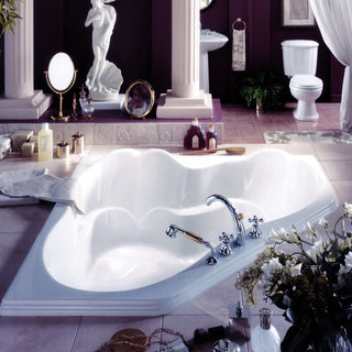 Ariane 60" x 60" Acrylic Corner Bathtub - Center Drain