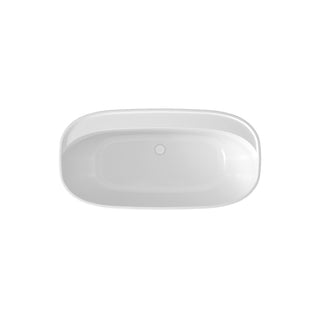Alaro 55" x 28" Acrylic Freestanding Bathtub - Center Drain