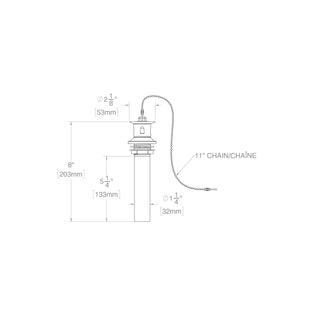 1-1/4" Lav Drain with Plug & Chain