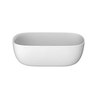Side by Side 63" x 34" Freestanding Bathtub - End Drain