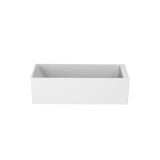 Bobsleigh 66" x 27" Solid Surface Freestanding Bathtub - End Drain