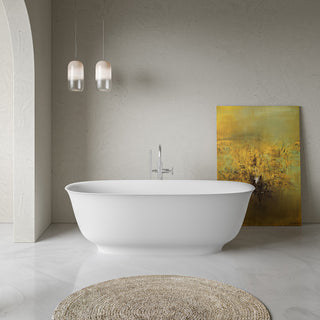 Termoli 66 x 30 Solid Surface Freestanding Bathtub - Center Drain