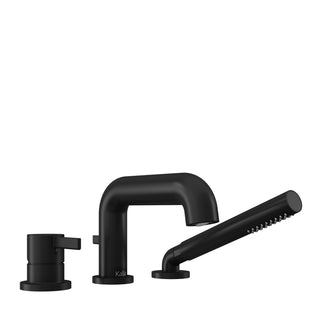 Basico 3-piece Deckmount Tub Filler with Handshower - 5.7 GPM